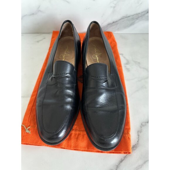 MARTIN DINGMAN Mens Black Leather Dress Shoes Sz 11.5 with storage bag - Picture 2 of 8